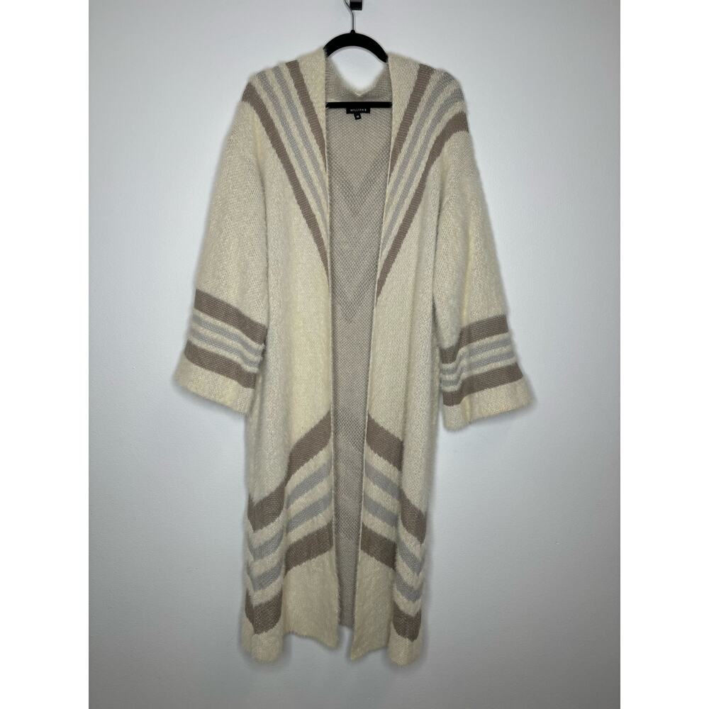 William B ultra soft maxi cardigan with strips